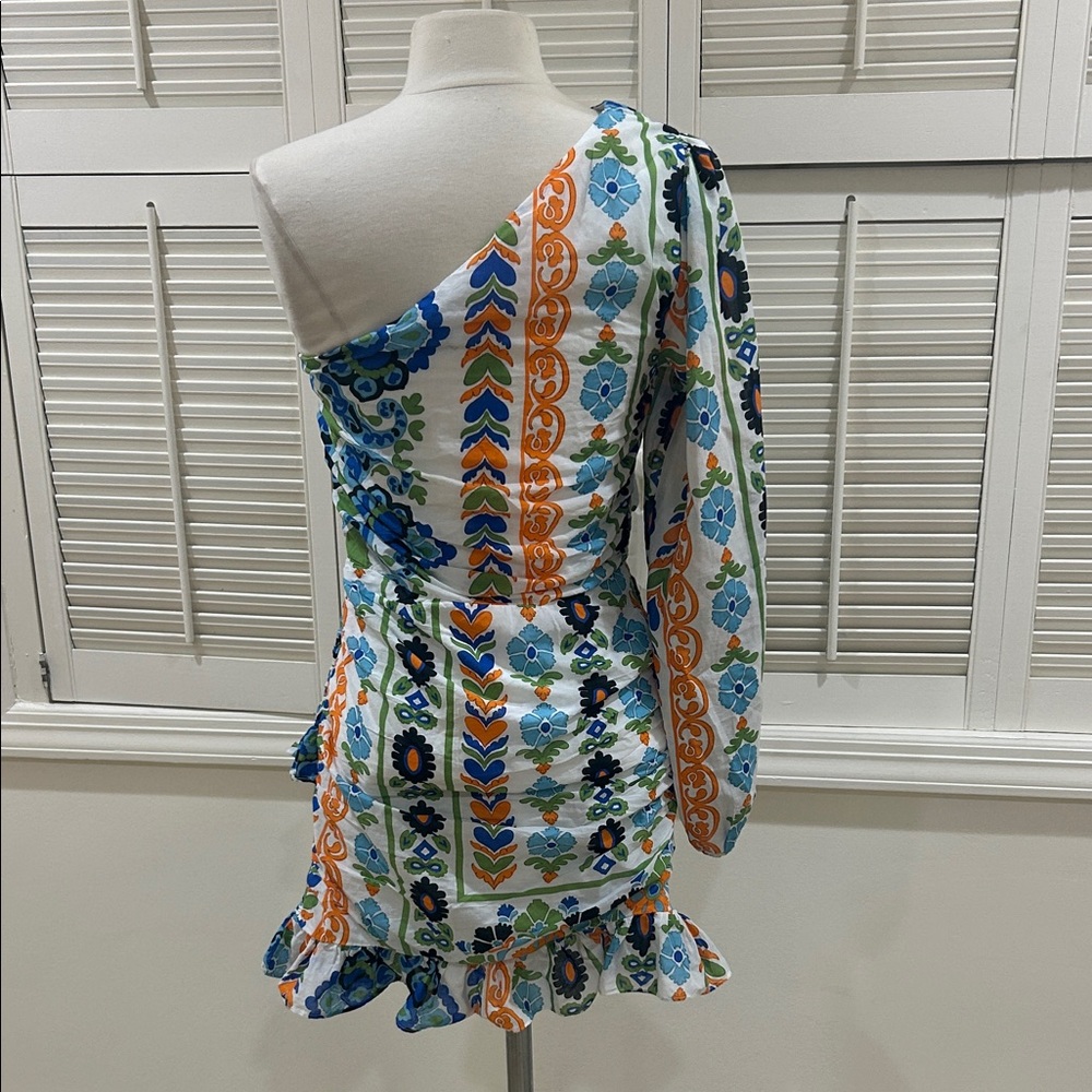 MNG One-Shoulder Multicolor Patterned Dress in perfect condition - Picture 6 of 8